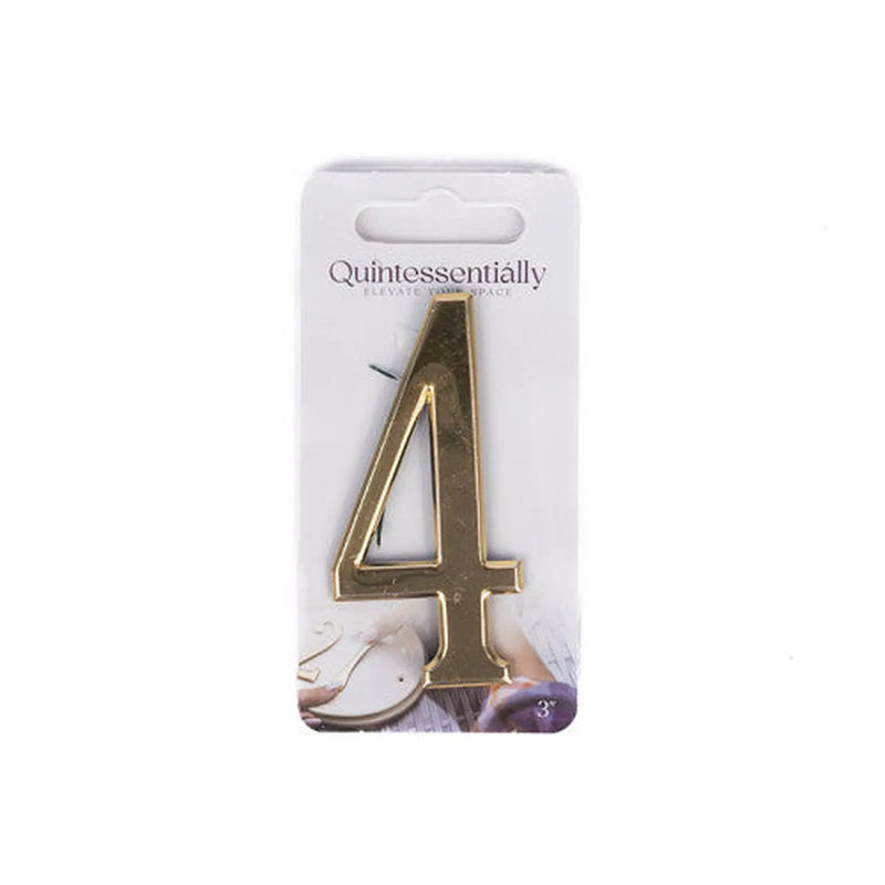 Centurion 3" Gold Effect Numeral 4 - Pack of 5