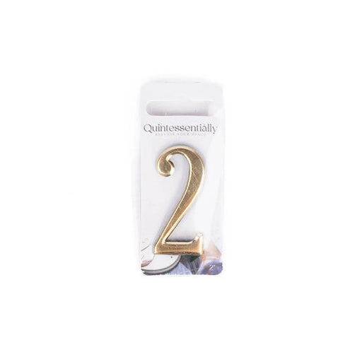Centurion 2" Gold Effect Numeral 2 - Pack of 5