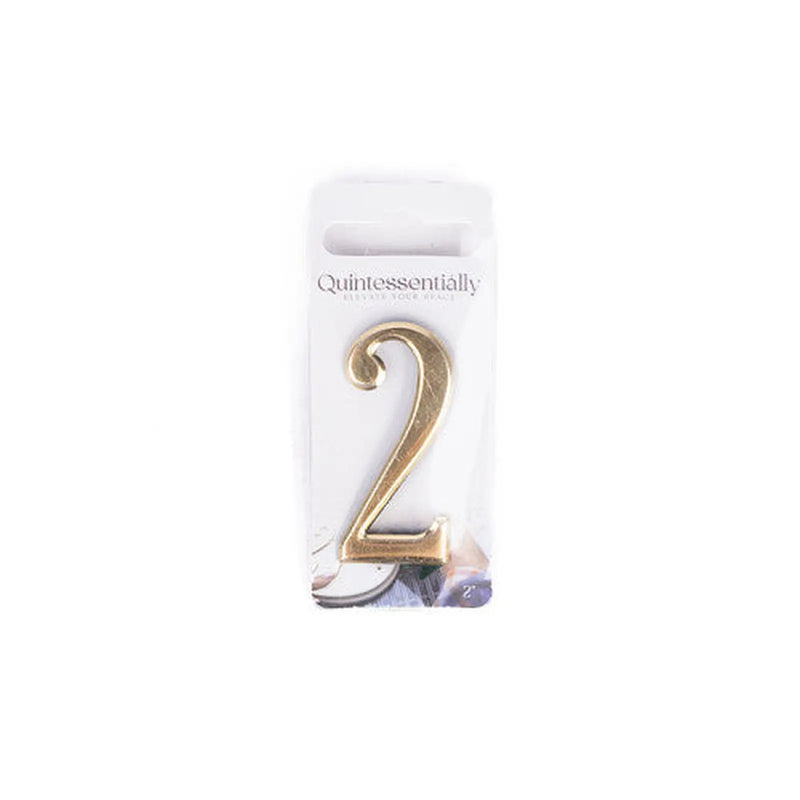 Centurion 2" Gold Effect Numeral 2 - Pack of 5