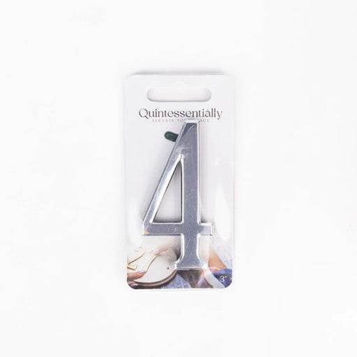 Centurion 3" Silver Effect Numeral 4 - Pack of 5