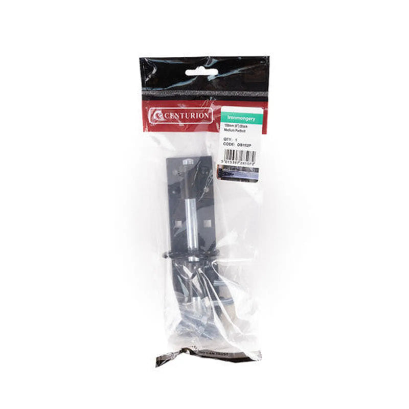Centurion Medium Padbolts, Black, 150mm - Pack of 5