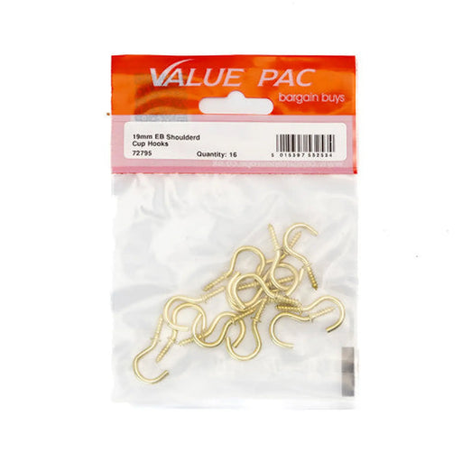 Centurion 19mm EB Shouldered Cup Hooks (Pack of 16) - Pack of 10