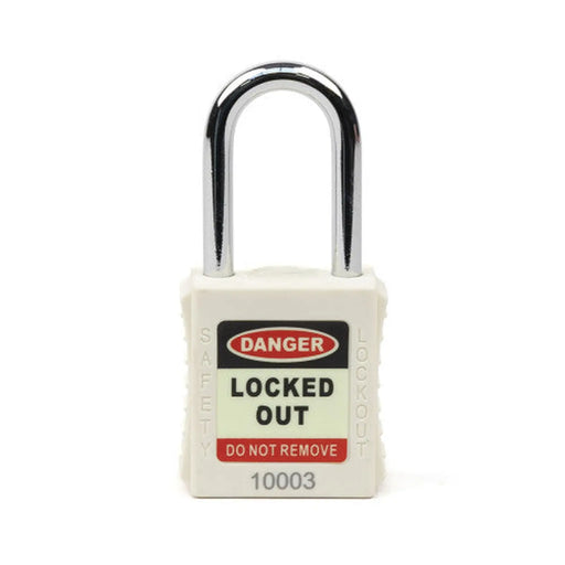 Centurion Safety Lockout Padlocks, Standard Shackle, White (each)