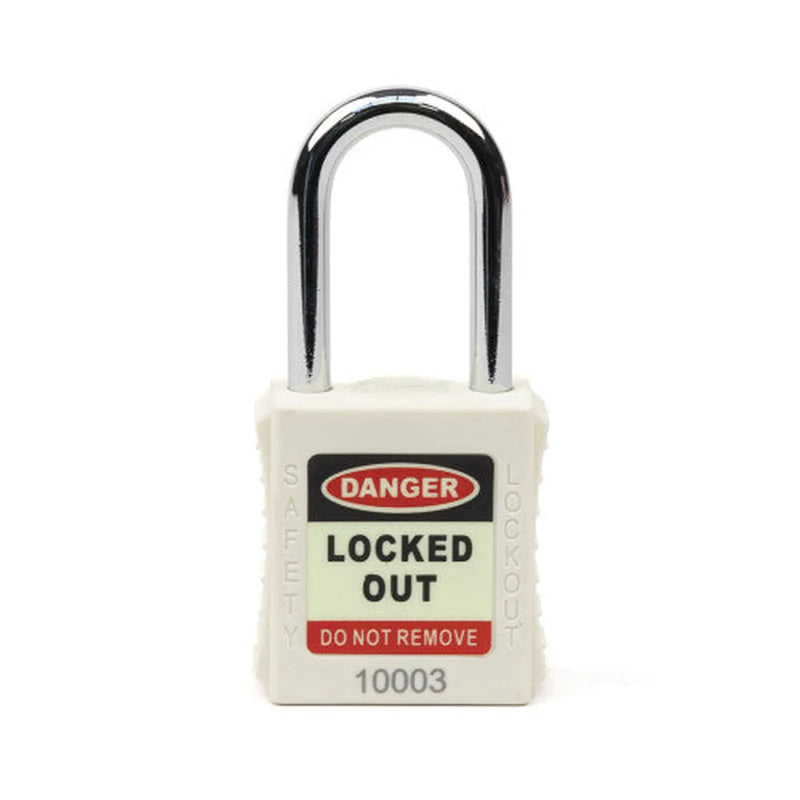 Centurion Safety Lockout Padlocks, Standard Shackle, White (each)