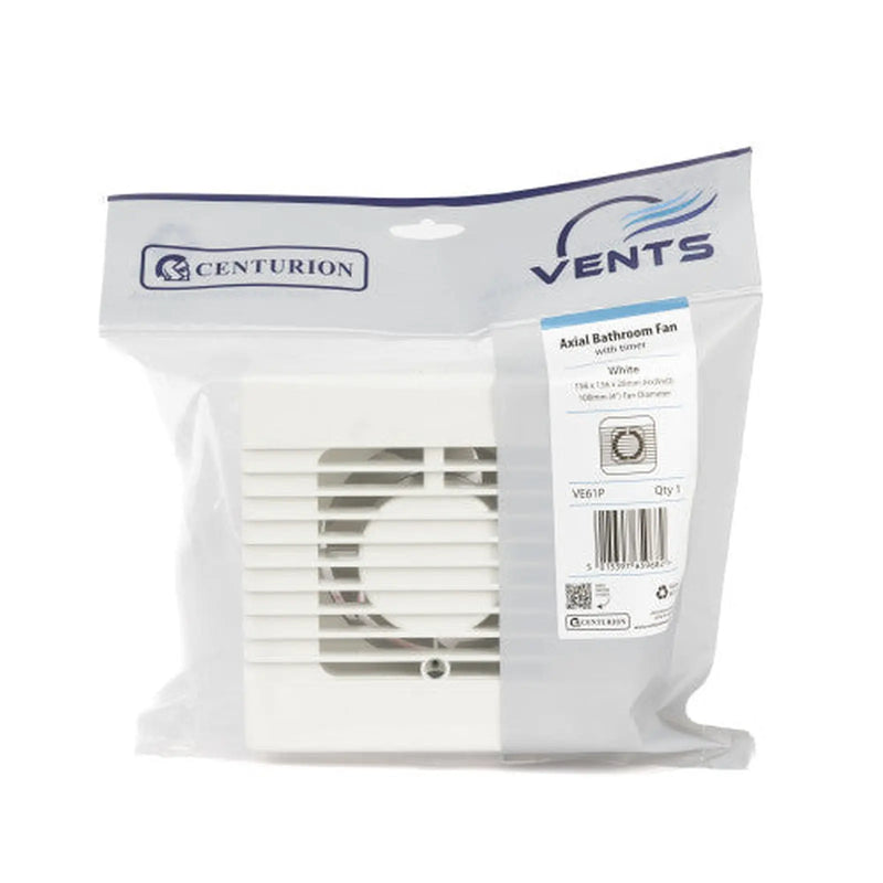 Centurion Axial Wall Fan - 100mm - Pack of 5