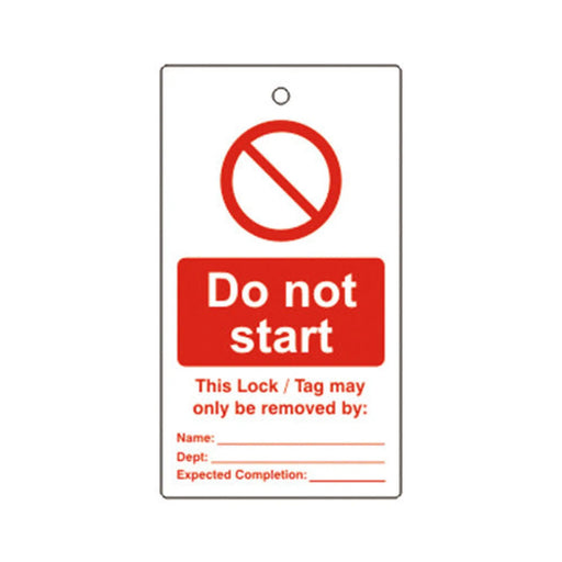 Centurion 'Do Not Start' Lockout Tag (Single Sided, 10 Pack)