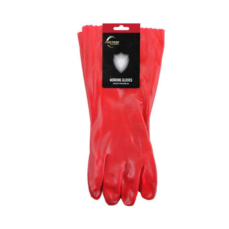 Centurion PVC Gaunlet Glove - Large - Red - Pack of 5