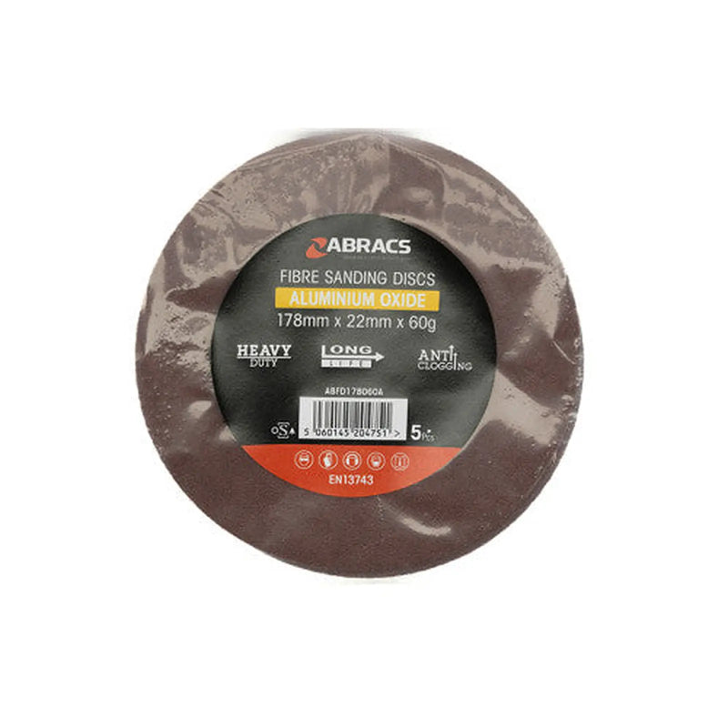 Centurion ABRASIVE FLOOR DISC 180 X 22MM 60G - PACK 5 - Pack of 5