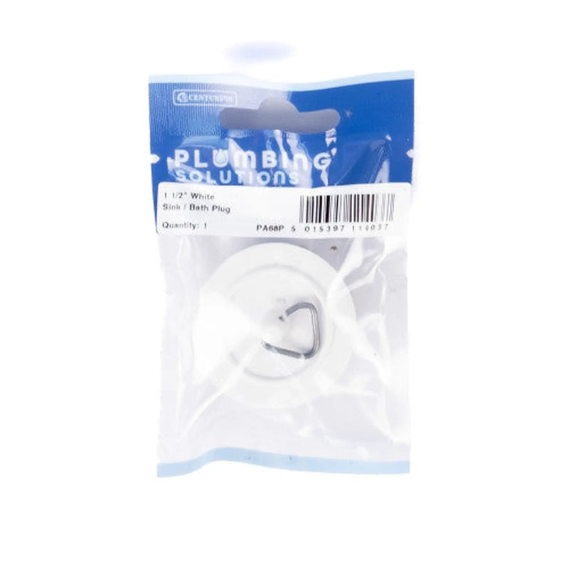 Centurion Sink & Bath Plug - 1 1/2" - White - Pack of 5
