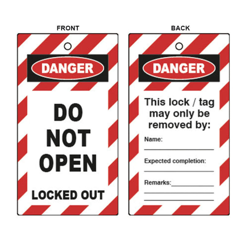 Centurion 'Do Not Open' Lockout Tag (Double Sided, 10 Pack) 1