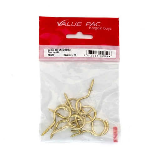 Centurion 32mm EB Shouldered Cup Hooks (Pack of 10)