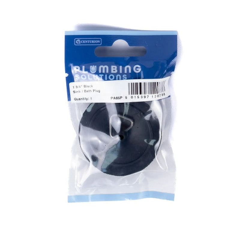Centurion Sink & Bath Plug - 1 3/4" - Black - Pack of 5