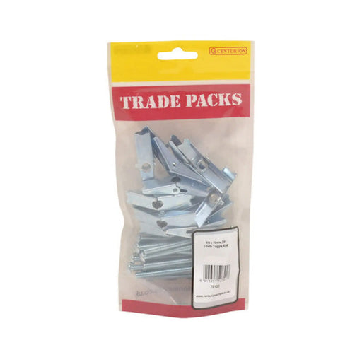 Centurion Cavity Toggle Bolt - Zinc Plated - M6 x 75mm - (14 PK) - Pack of 5