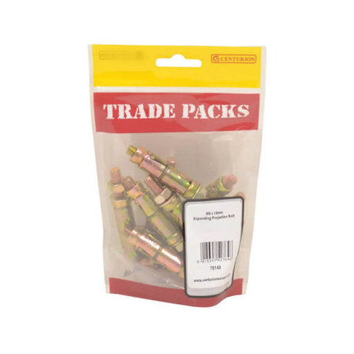 Centurion Expanding Projection Bolt - Zinc Plated - M8 x 10mm - (8 PK) - Pack of 5