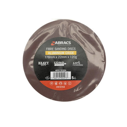 Centurion ABRASIVE FLOOR DISC 180 X 22MM 120G - PACK 5 - Pack of 5