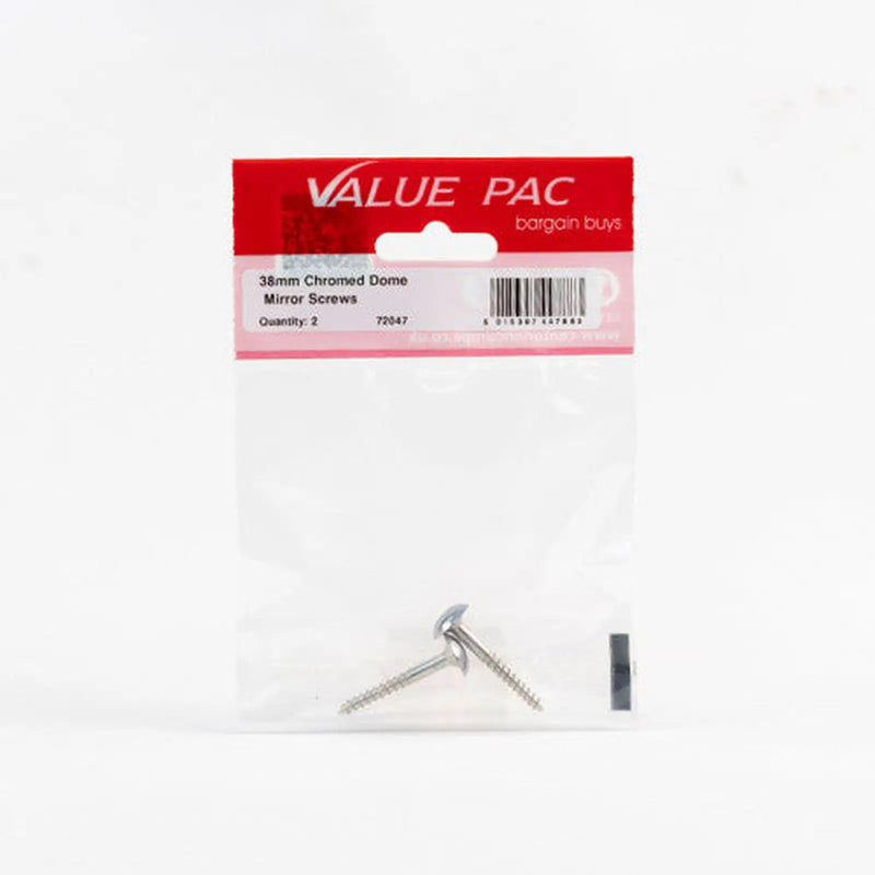 Centurion 38mm x 8 CP Dome Mirror Screws - Pack of 10