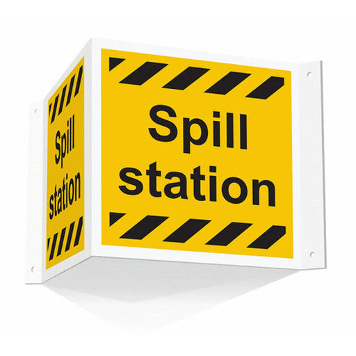 Centurion Spill Station (Projection sign) 1.2mm Recyclable PP (200mm face)