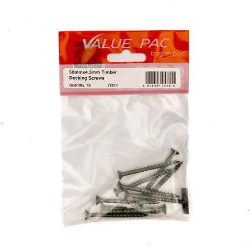 Centurion 50mm x 4.5mm Timber Decking Screws (Pack of 10)