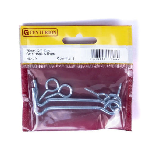 Centurion 75mm (3") ZP Gate Hook & Eyes  (Pack of 2) - Pack of 5