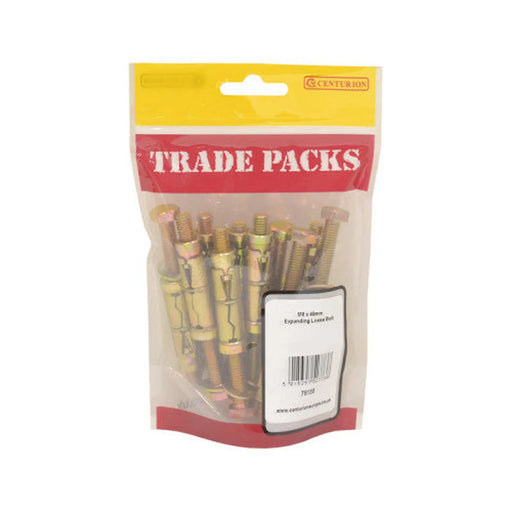 Centurion Expanding Loose Bolt - Zinc Plated - M8 x 40mm - (8 PK) - Pack of 5