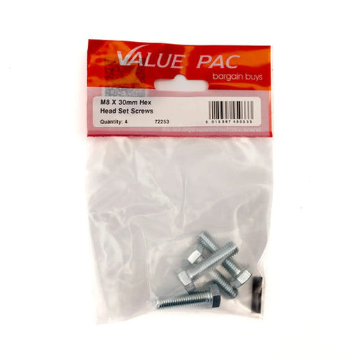 Centurion M8 x 30mm Hex Head Set Screws (Pack of 4) - Pack of 10