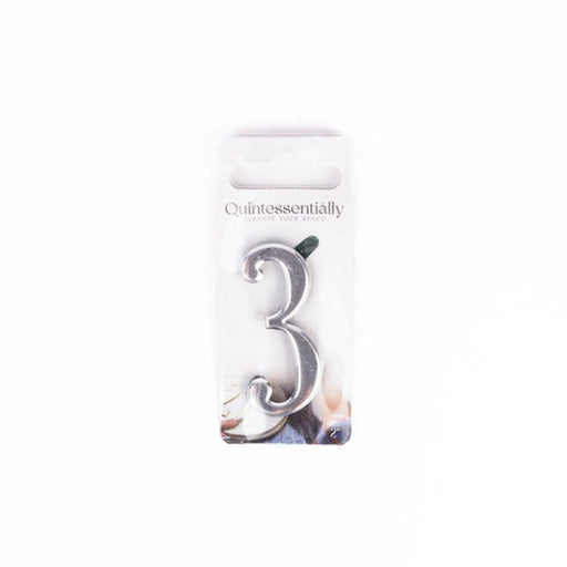 Centurion 2" Silver Effect Numeral 3 - Pack of 5