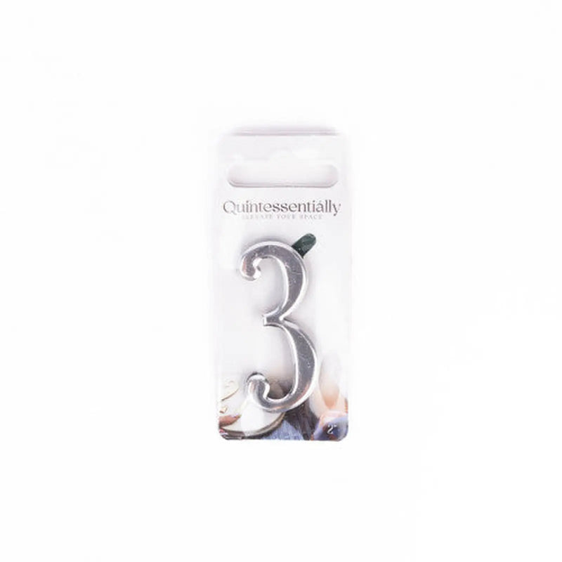Centurion 2" Silver Effect Numeral 3 - Pack of 5