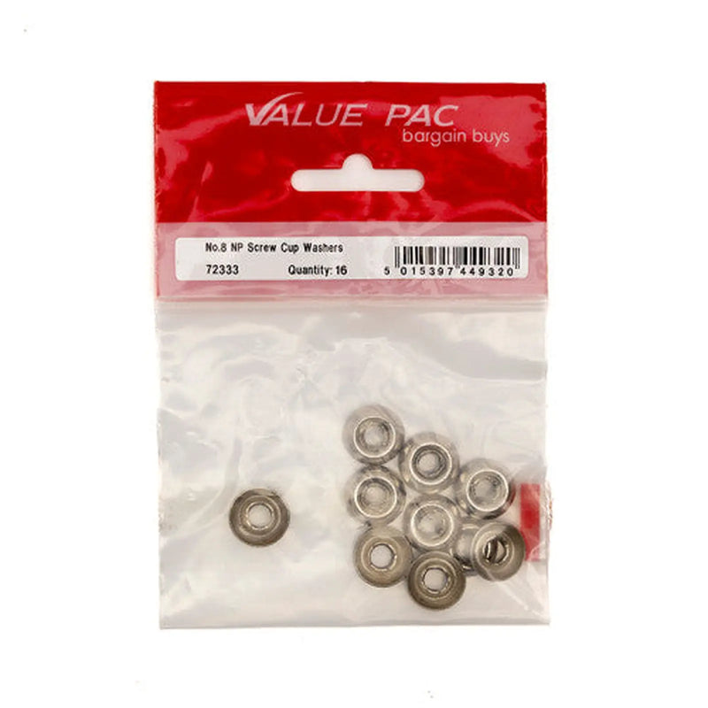 Centurion No 8 NP Screw Cup Washers (Pack of 16) - Pack of 10