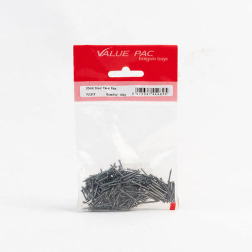 Centurion 20mm Steel Panel Pins 100g - Pack of 10