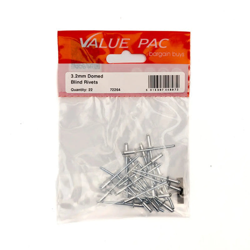 Centurion 3.2mm x 7.9mm Domed Blind Rivets (Pack of 22) - Pack of 10