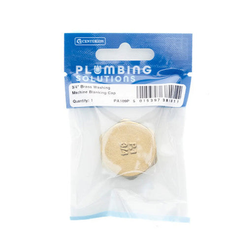 Centurion 3/4" Brass Washing Machine Blanking Cap - Pack of 5