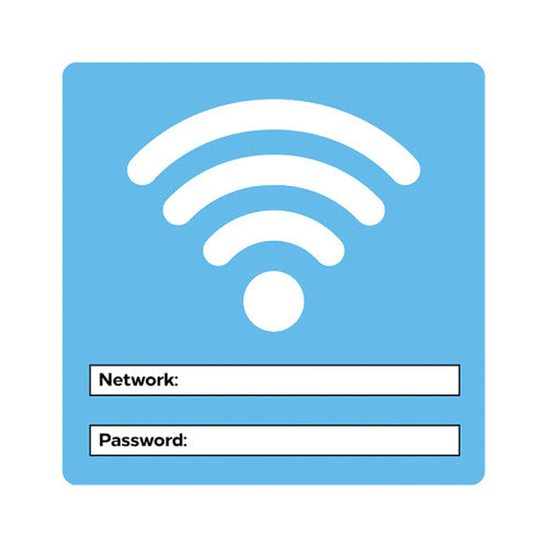Centurion Wifi Network Signs (Blue) - PP (200 x 200mm) - Min Order 2