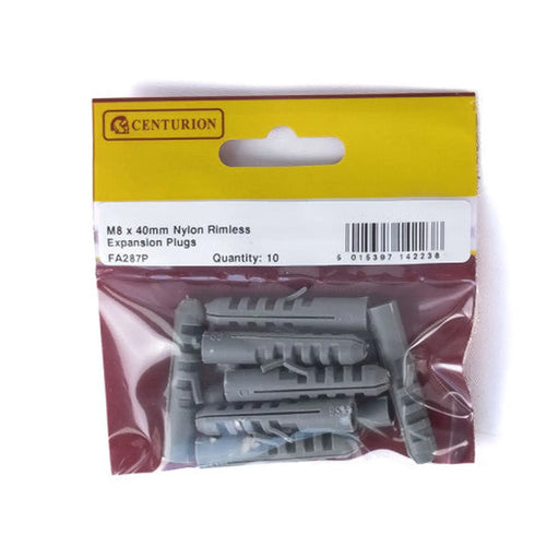 Centurion M8 x 40mm Nylon Rimless Expansion Plugs  (Pack of 10) - Pack of 5