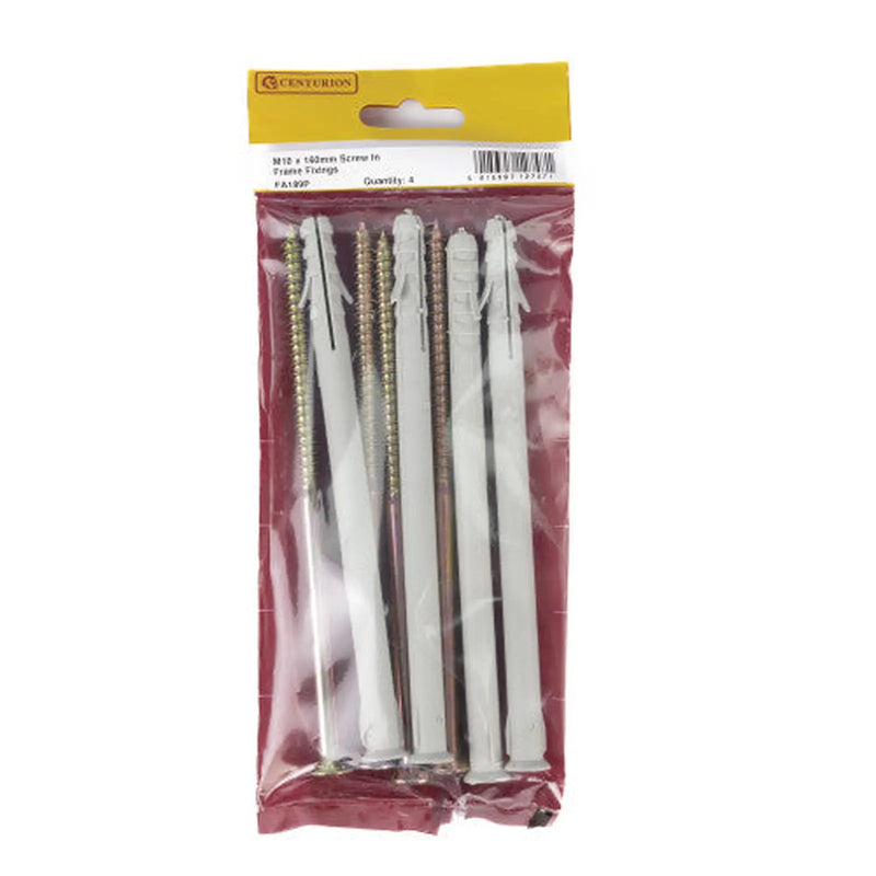 Centurion M10 x 160mm Screw In Frame Fixings  (Pack of 4) - Pack of 5