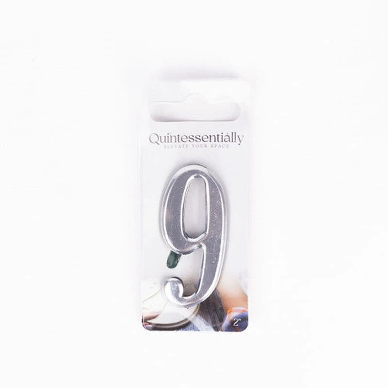 Centurion 3" Silver Effect Numeral 9 - Pack of 5