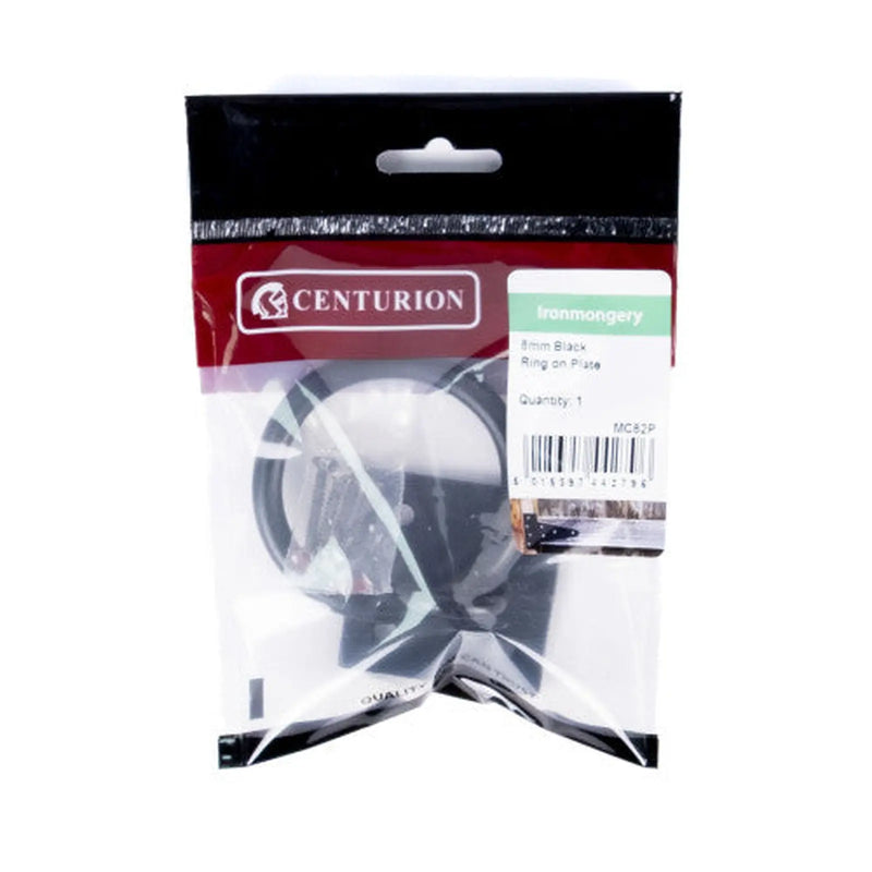 Centurion Steel Ring On Plate, Black, 8mm x 50mm - Pack of 5