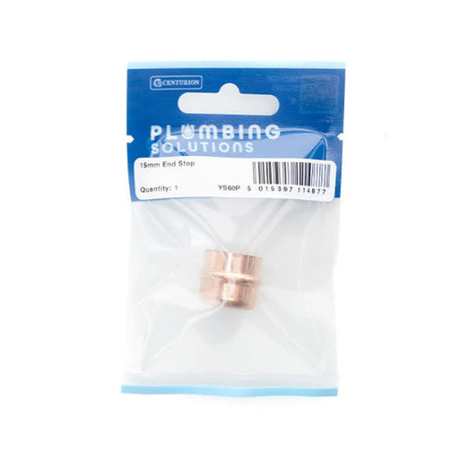 Centurion 15mm Solder Ring Copper Stop End - Pack of 5