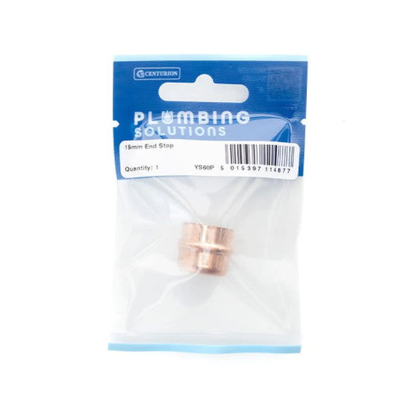 Centurion 15mm Solder Ring Copper Stop End - Pack of 5