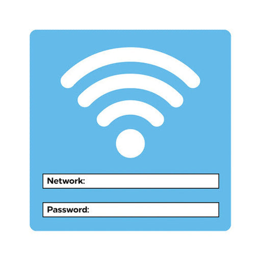 Centurion Wifi Network Signs (Blue) - SAV (200 x 200mm) - Min Order 2