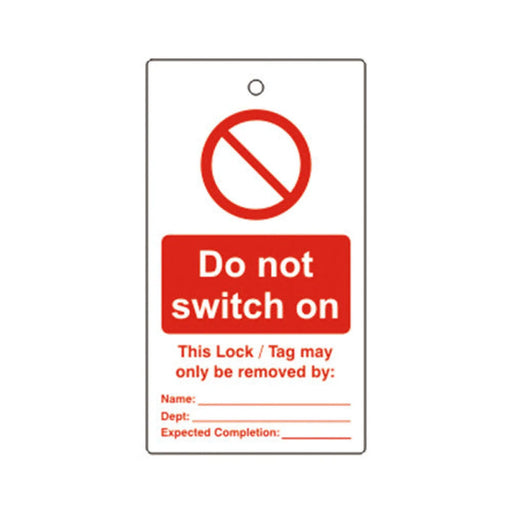 Centurion 'Do Not Switch On' Lockout Tag (Single Sided, 10 Pack)