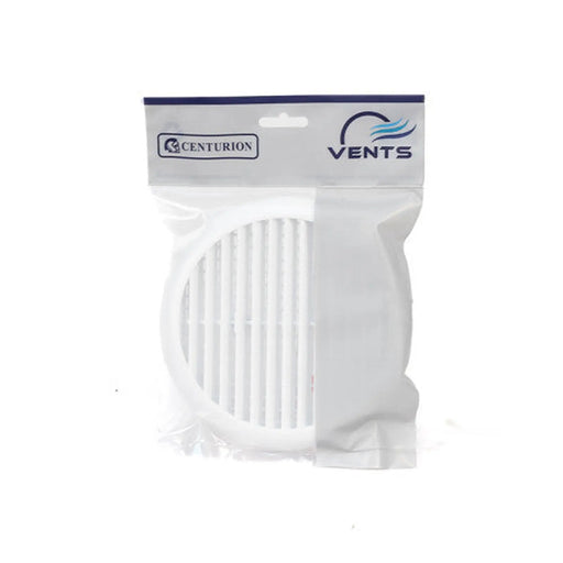 Centurion Circular Louvred Vent with Flyscreen - 80-152mm - White - Pack of 5