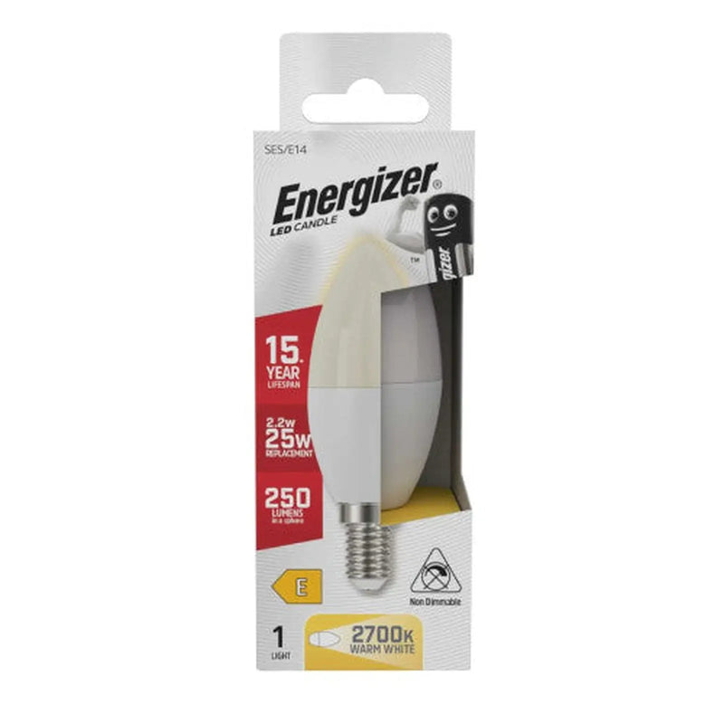 Centurion Energizer - LED Bulb - Candle 2.2W 250LM Opal E14 Warm White - Pack of 12