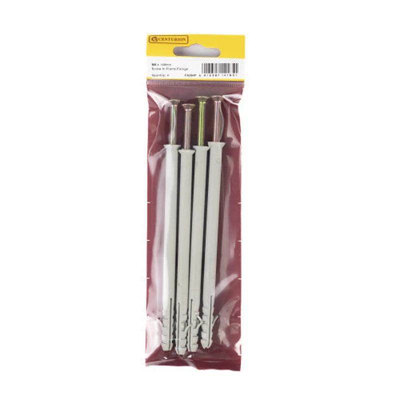Centurion M8 x 140mm Screw In Frame Fixings  (Pack of 4) - Pack of 5