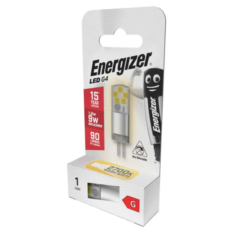 Centurion Energizer - LED Bulb - G4 1.2W 200LM Warm White - Pack of 12