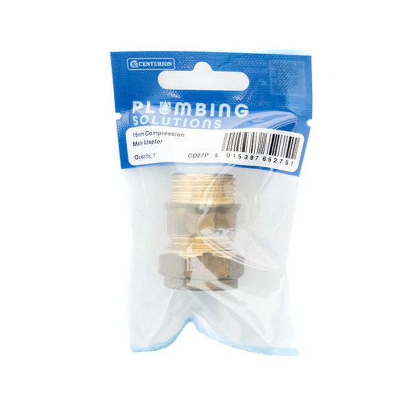 Centurion 15mm x 1/2 Thread Male Coupling - Pack of 5