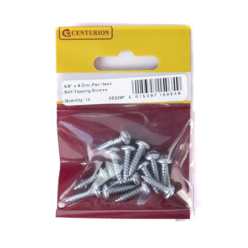 Centurion 5/8" x 8 ZP Pan Head Self Tapping Screws  (Pack of 14) - Pack of 5