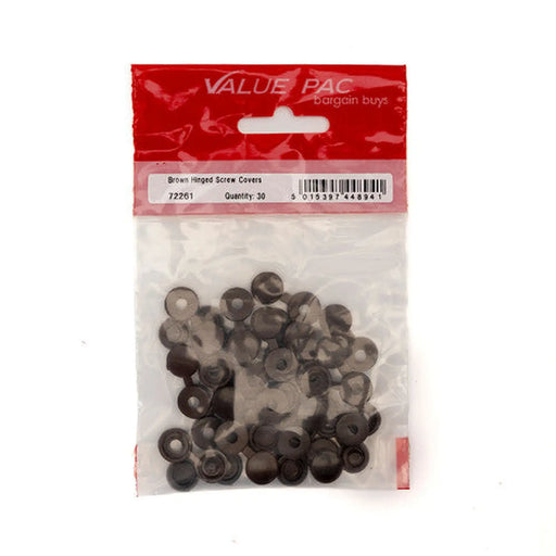 Centurion Brown Hinged Screw Covers (Pack of 30) - Pack of 10