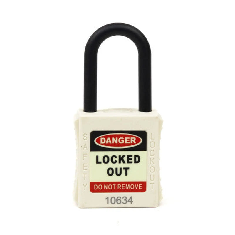 Centurion Safety Lockout Padlocks, Nylon Shackle, White (each)