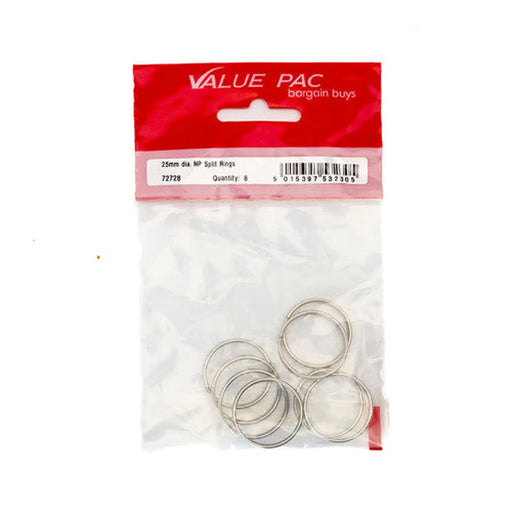 Centurion 25mm dia. NP Split Rings (Pack of 8) - Pack of 10