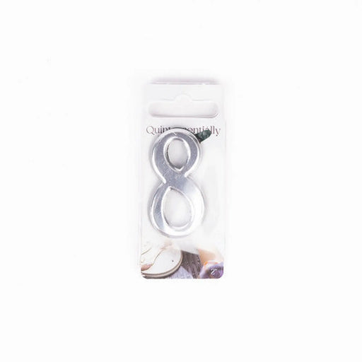 Centurion 2" Silver Effect Numeral 8 - Pack of 5